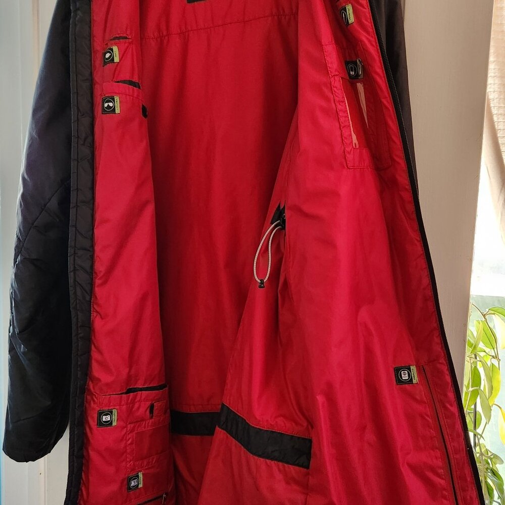 Warm Winter Jacket Size 12 By Exofficio Black With Red Lining
